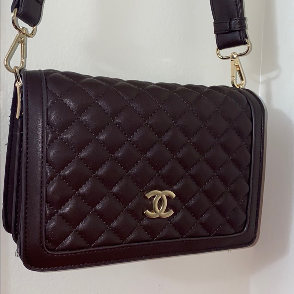 Burgundy Chanel Crossbody Purse